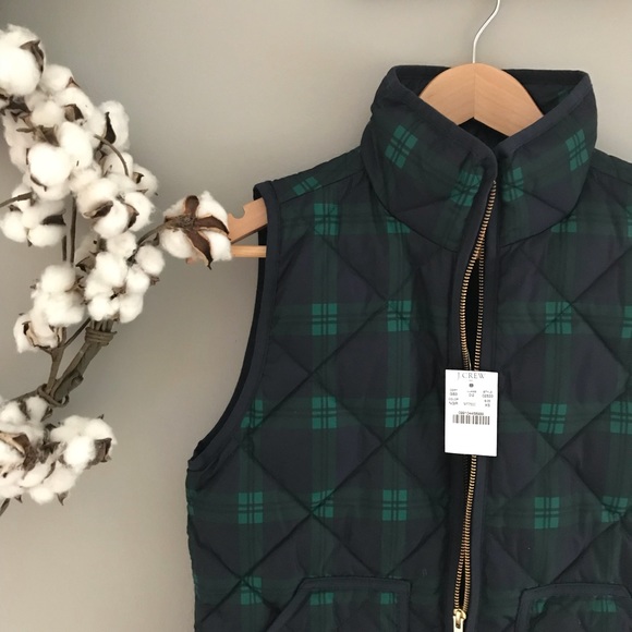 NWT J. Crew Blackwatch Quilted Puffer Vest XS - Picture 7 of 8